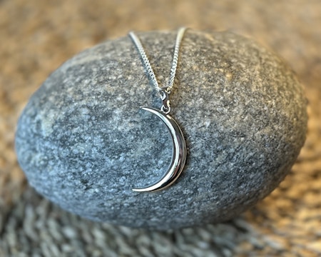 Ellipse Moon Hänge | 925 Sterling Silver | Peter Stone