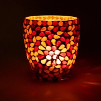 Mosaik Ljusstake Summer Sunset | Indien