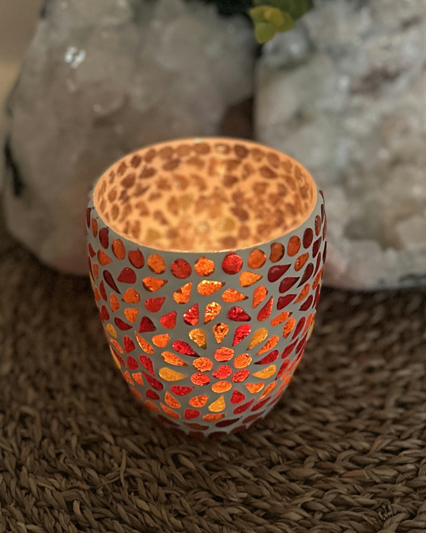 Mosaik Ljusstake Summer Sunset | Indien