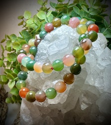 Naturlig Agat Mix Armband | 8-9 mm