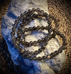 Svart Månsten Armband | 7 mm