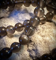 Svart Månsten Armband | 7 mm