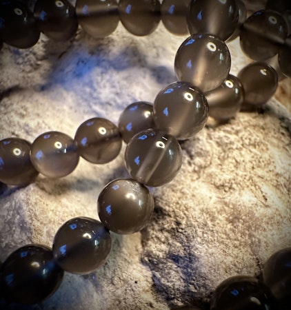 Svart Månsten Armband | 7 mm