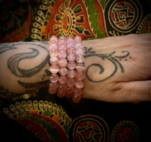 Rosa Selenit Armband | 8-9 mm