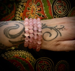 Rosa Selenit Armband | 8-9 mm