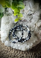 Svart Orca Agat Armband | 8 mm