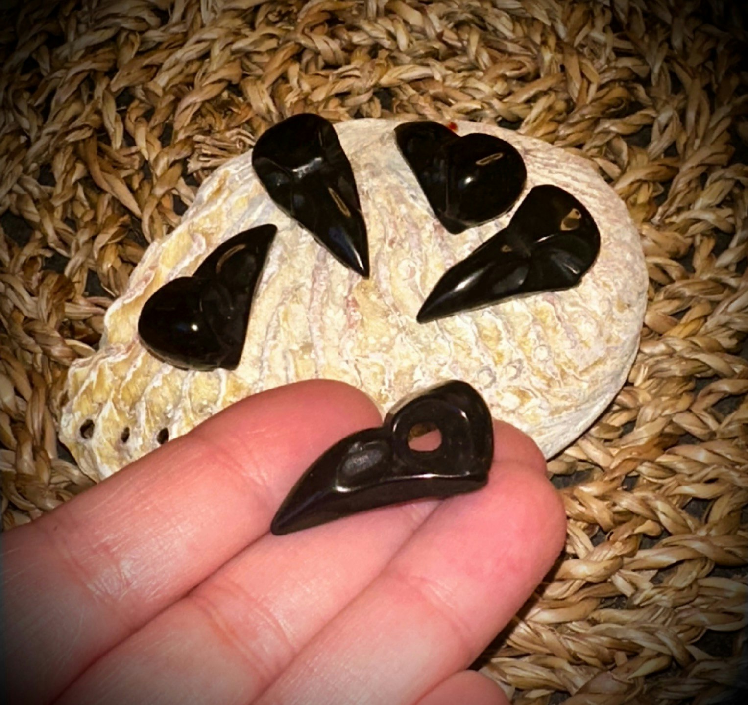 Svart Obsidian Korphuvud