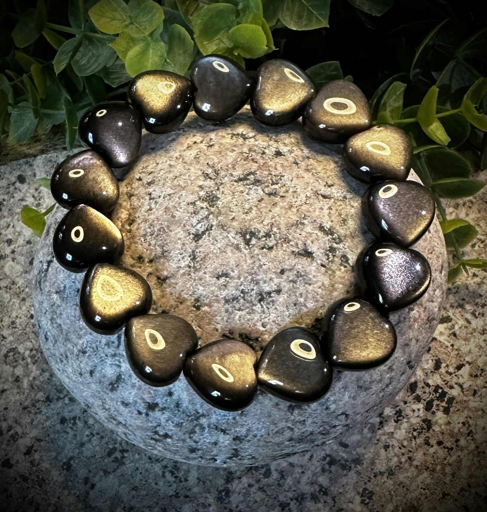 Silver Obsidian Armband