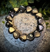 Silver Obsidian Armband
