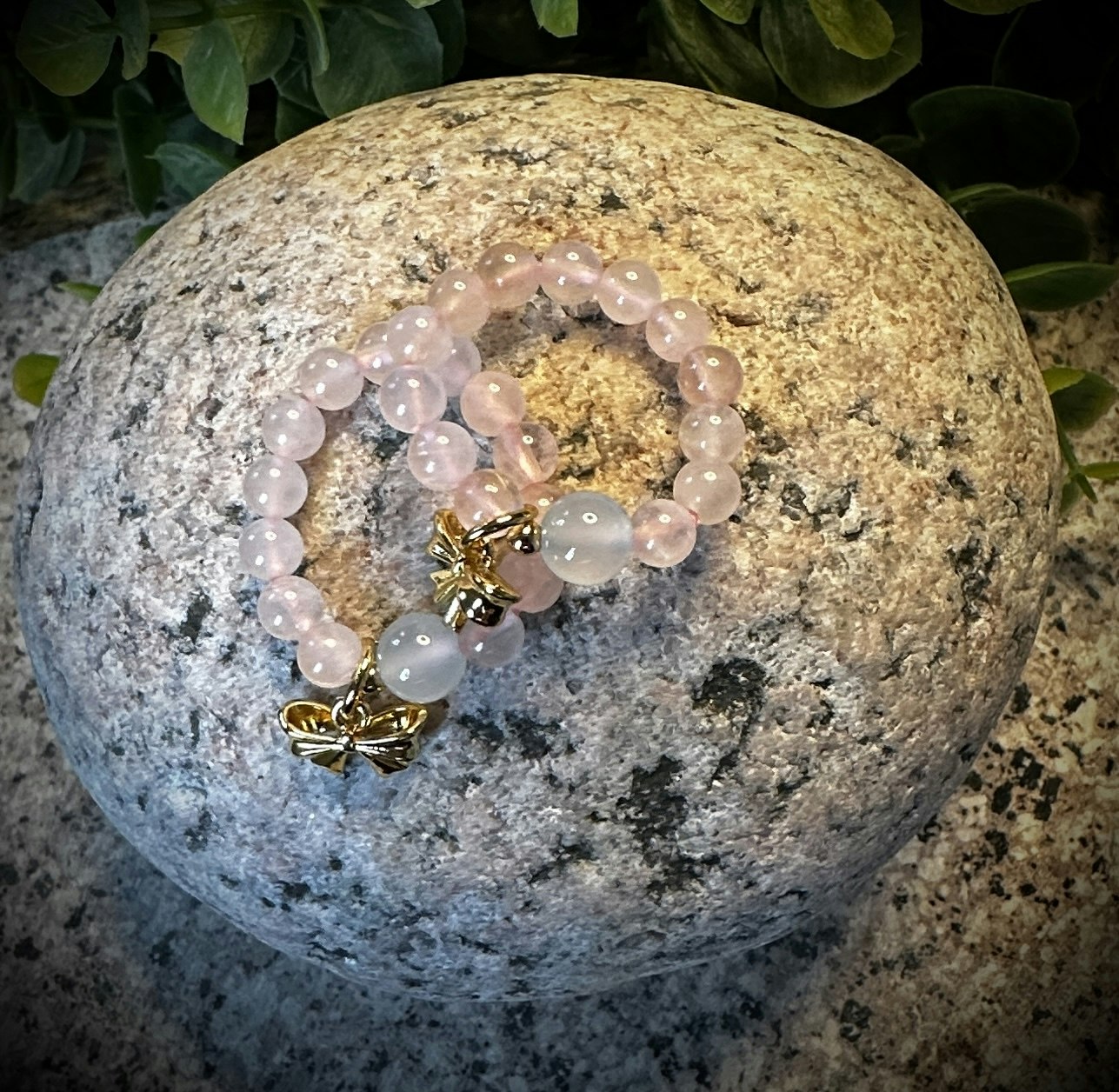 Rosenkvarts med Akvamarin Ring
