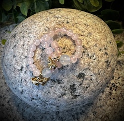 Rosenkvarts med Akvamarin Ring