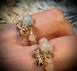 Rosenkvarts med Akvamarin Ring