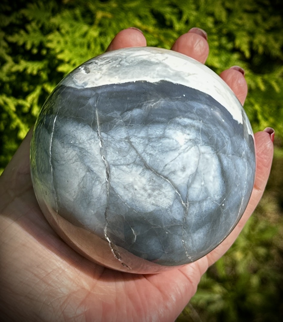 Blue Forest Eden Valley Förstenat Trä Klot 9 cm