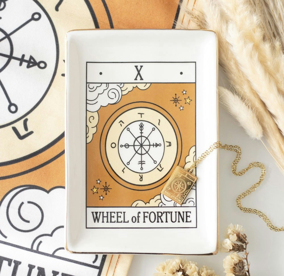 Wheel Of Fortune Vintage Tarot Prydnadsfat