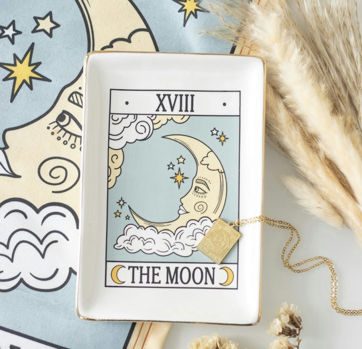 The Moon Vintage Tarot Prydnadsfat