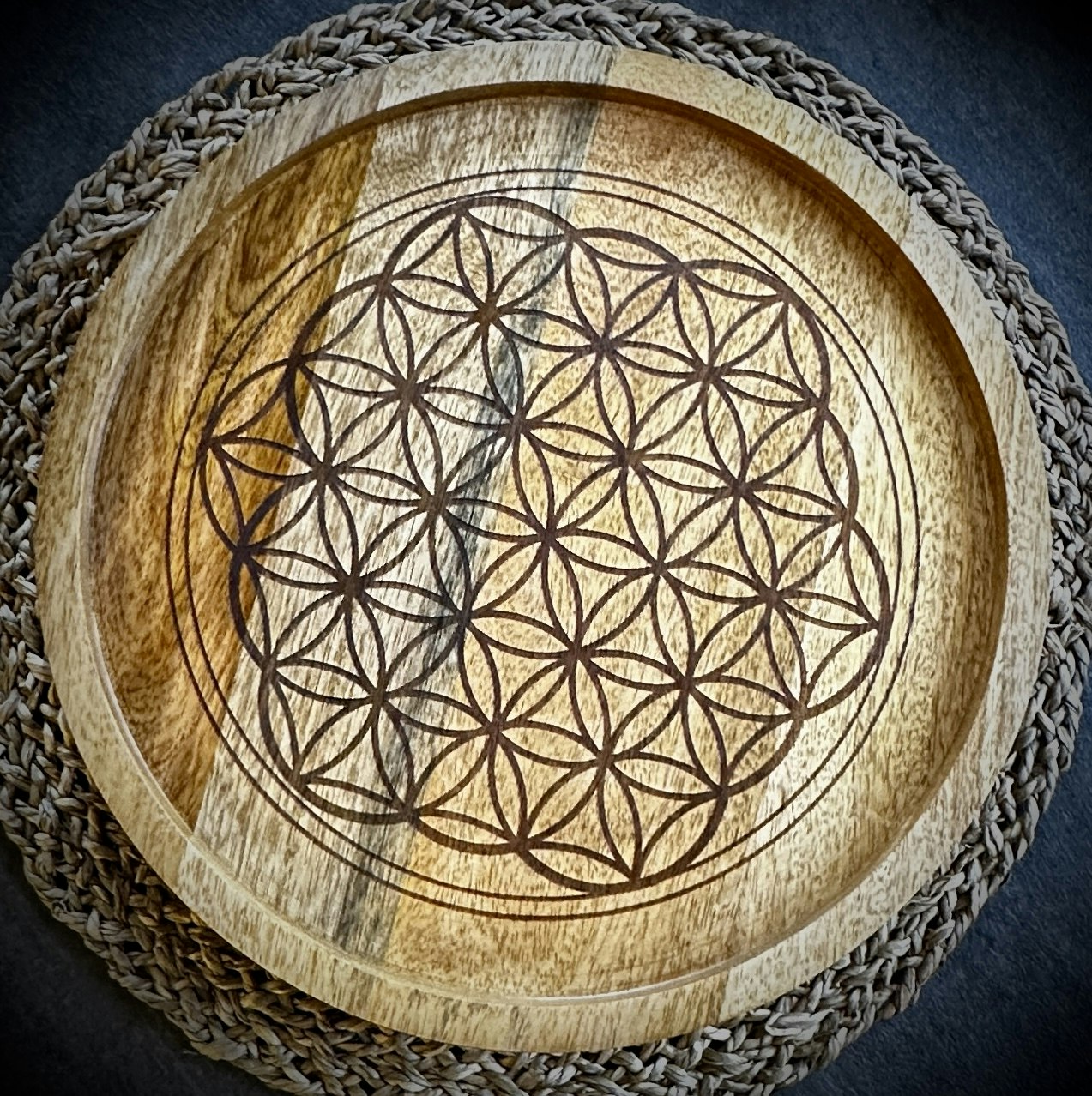 Flower Of Life Kristallnät 30 cm | Indien