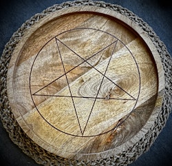 Pentagram Kristallnät 30 cm | Indien