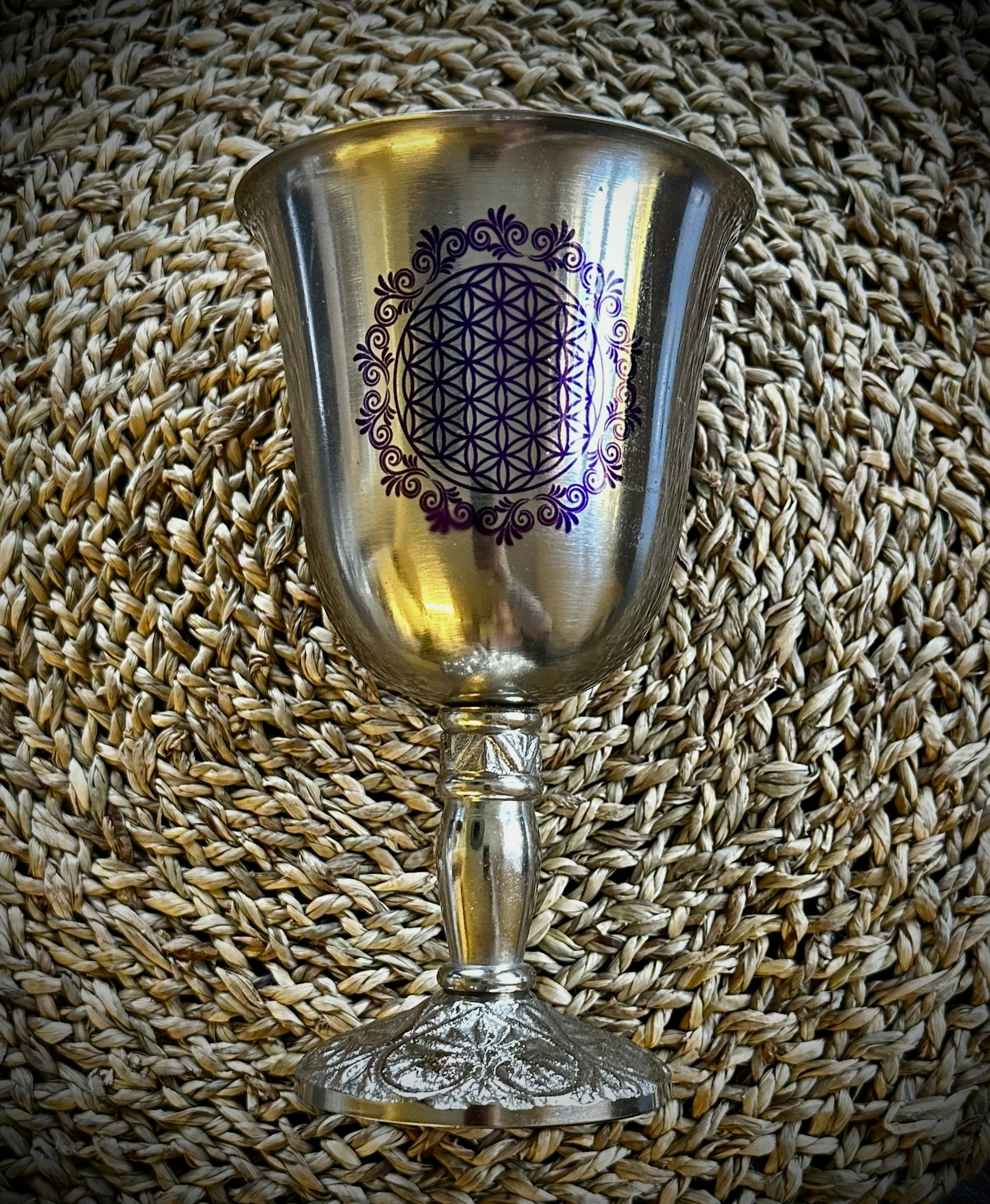 Flower Of Life Altarbägare 18 cm | Indien