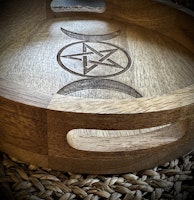 Tripple Moon And Pentagram Bricka 25 cm | Indien