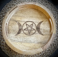 Tripple Moon And Pentagram Bricka 25 cm | Indien