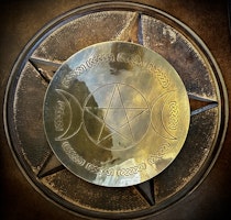 Offerskål Mässing | Tripple Moon And Pentagram | Indien