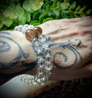 Himalayakvarts och Kopparrutil Armband | 9-12 mm