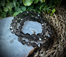 Facetterad Rökkvarts Armband | 7-8 mm