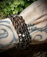Facetterad Rökkvarts Armband | 7-8 mm