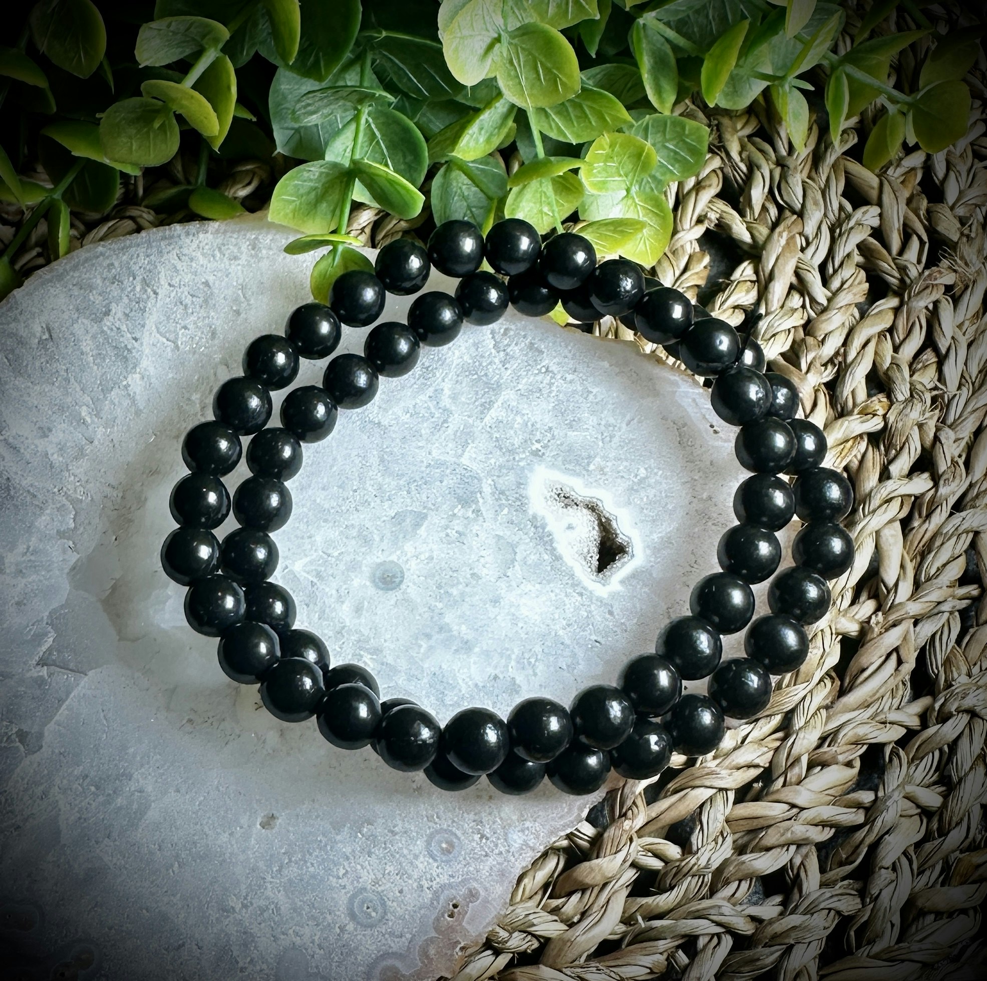 Shungit Armband | 6-7 mm