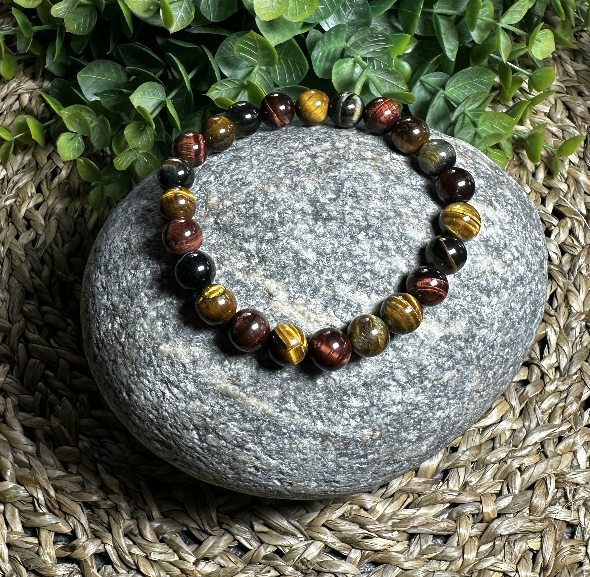 Tigeröga Oxöga Falköga Mix Armband | 8-9 mm