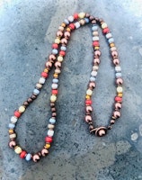 ALONISSOS kort halsband Multi koppar