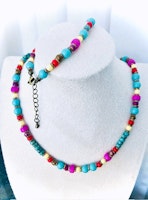 ALONISSOS kort halsband Multi brons