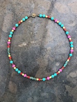 ALONISSOS kort halsband Multi brons