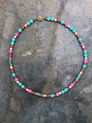 ALONISSOS kort halsband Multi brons