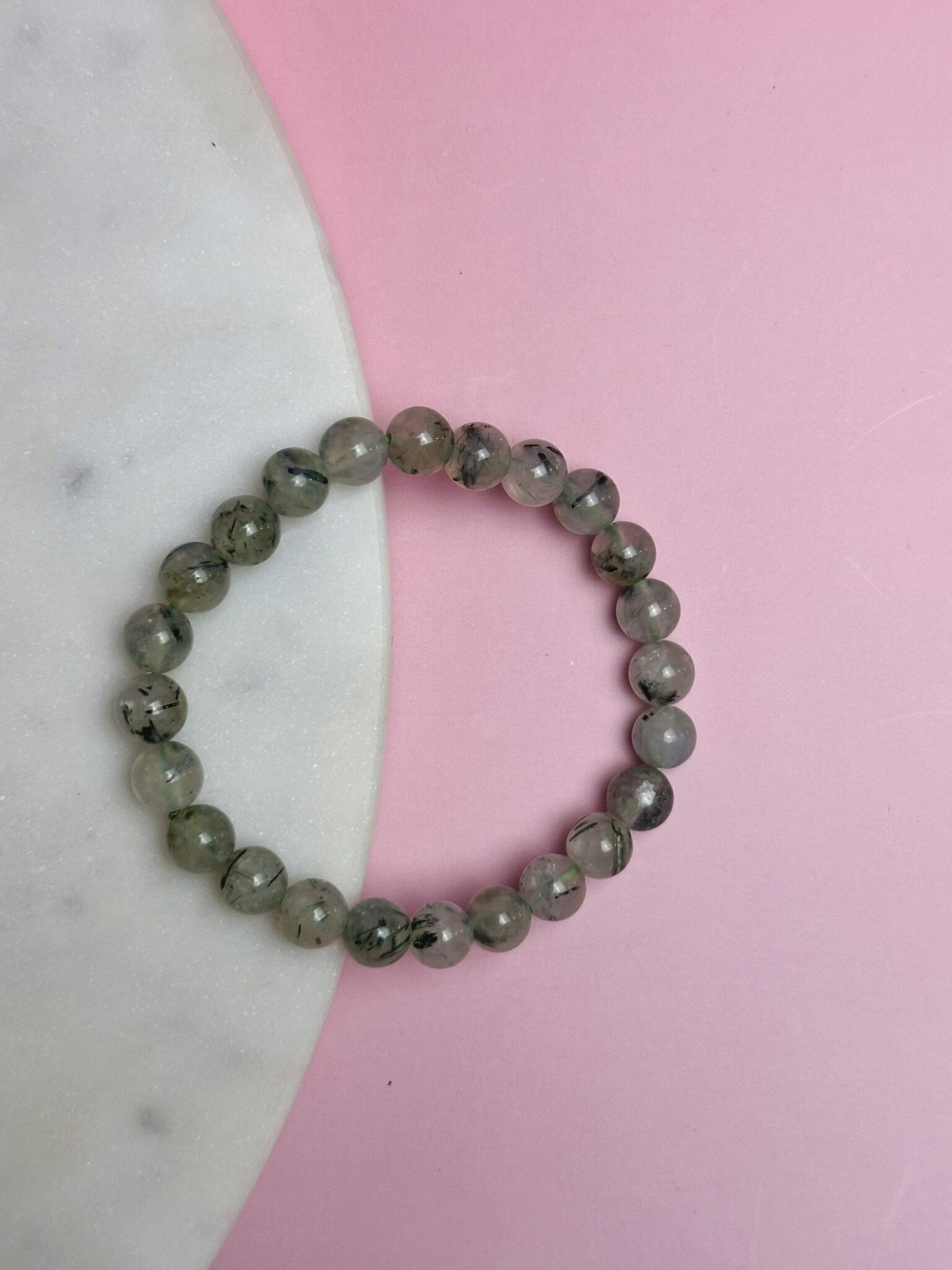 Prehnit, armband