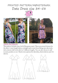 Made by Runi´s Date Dress dam, stl. 34-58 + add on Date dress
