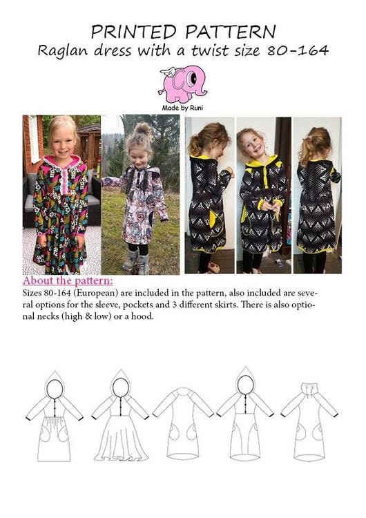 Made by Runi´s Raglan dress with a twist paket, barn + dam