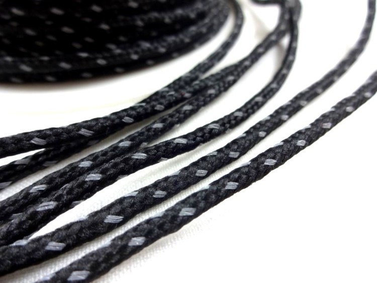 Paracord snodd (resårsnodd) elastisk med reflex 3 mm