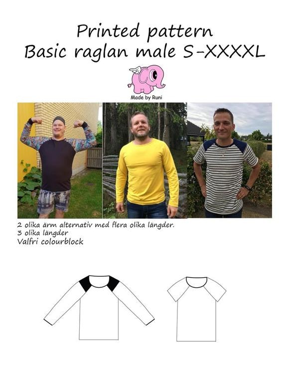 Made by Runi´s Basic Raglan herr, stl. S-XXXXL