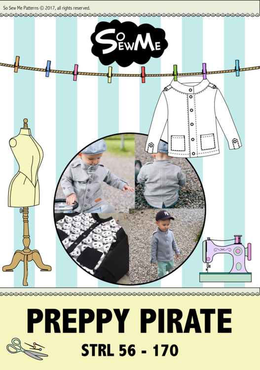 So Sew Me's Preppy Pirate stl. 56 - 170