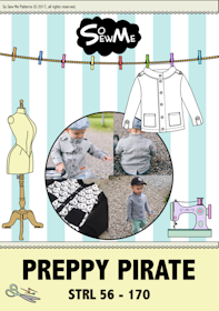 So Sew Me's Preppy Pirate stl. 56 - 170