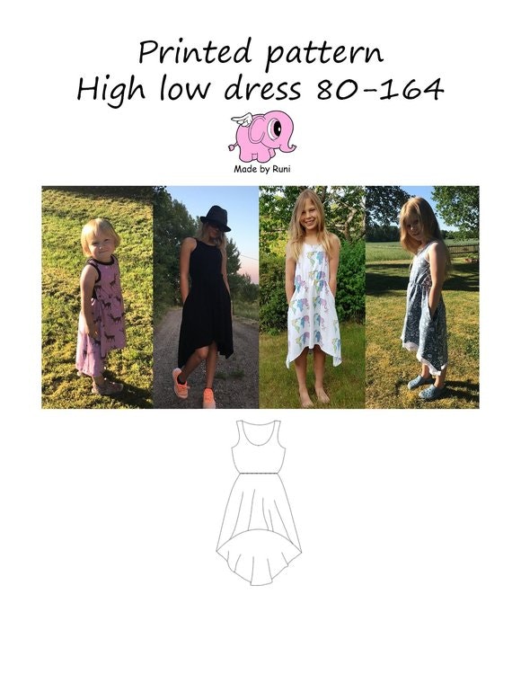 Made by Runi´s High low dress barn stl 80 - 164