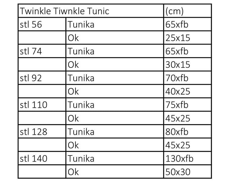 So Sew Me's Twinkle Twinkle Tunic stl. 56 - 140