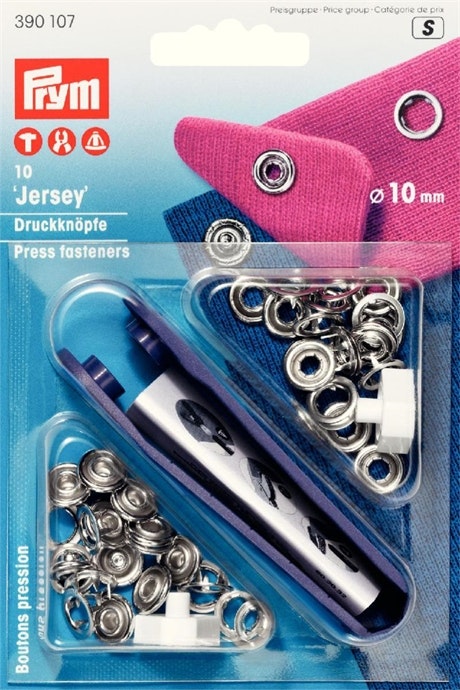 Prym Tryckknappar för jersey 10 mm Silverfärgad ring