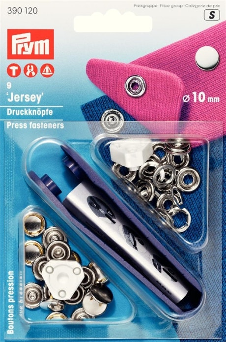 Prym Tryckknappar för jersey 10 mm Silverfärgad hatt