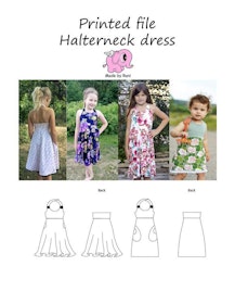 Made by Runi´s Halterneck dress paket, barn + dam