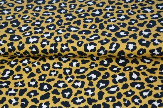Leopard mönstrad jersey gul med vita fläckar