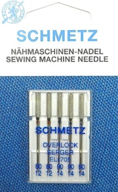Schmetz Symaskinsnålar Overlock 80/12 \ 90/14 (ELx705)