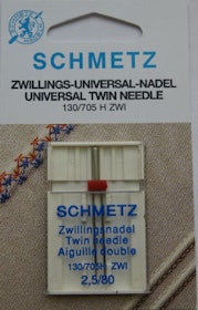 Schmetz Symaskinsnålar Tvilling Universal 2,5/80 (130/705 H ZWI)