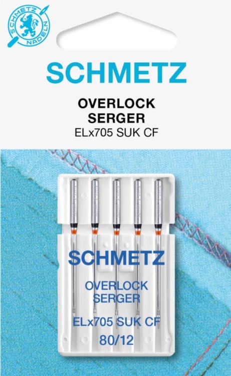 Schmetz Symaskinsnålar Overlock 80/12 (ELx705 SUK CF)